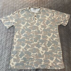 Men's Camouflage Button Down henley